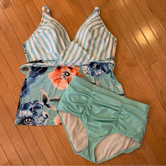 torrid Other - LANE BRYANT Size 24 & TORRID 2X Tankini Swimsuit Set - High Waisted Bott…